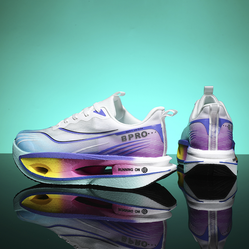 Carbon Plate Marathon Racing Shoes - รองเท้ากีฬาผู้ชาย รองเท้าวิ่งแผ่นคาร์บอน รองเท้าวิ่งมาราธอนผู้ชาย รองเท้าผ้าใบสำหรับแข่ง รองเท้ากีฬาซับแรงกระแทกสำหรับผู้หญิง