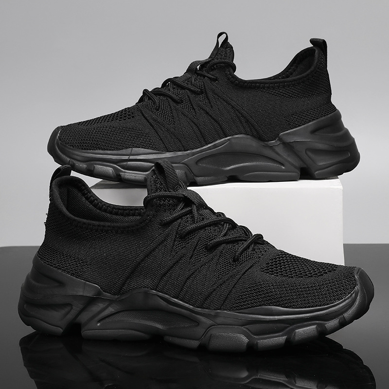 Shock Absorbing Gym Trainers - รองเท้าแฟชั่นผู้ชาย รองเท้ากีฬา รองเท้าผ้าใบตาข่ายน้ำหนักเบา รองเท้าวิ่ง กันลื่น ดูดซับแรงกระแทก