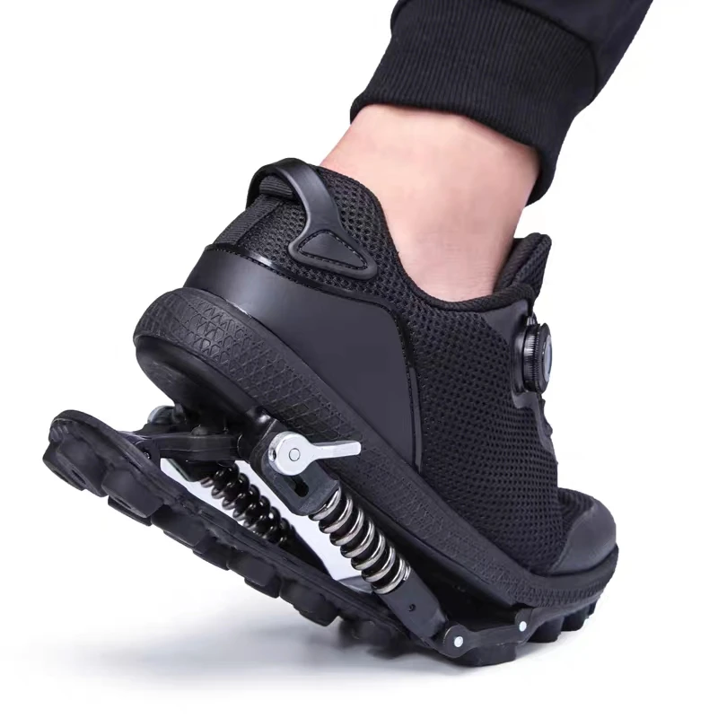 Running Shoes - รองเท้ากลไกพร้อมเชือกรองเท้าลวดสปริงเหล็ก, รองเท้ากีฬา 2 in 1, รองเท้ากันกระแทก