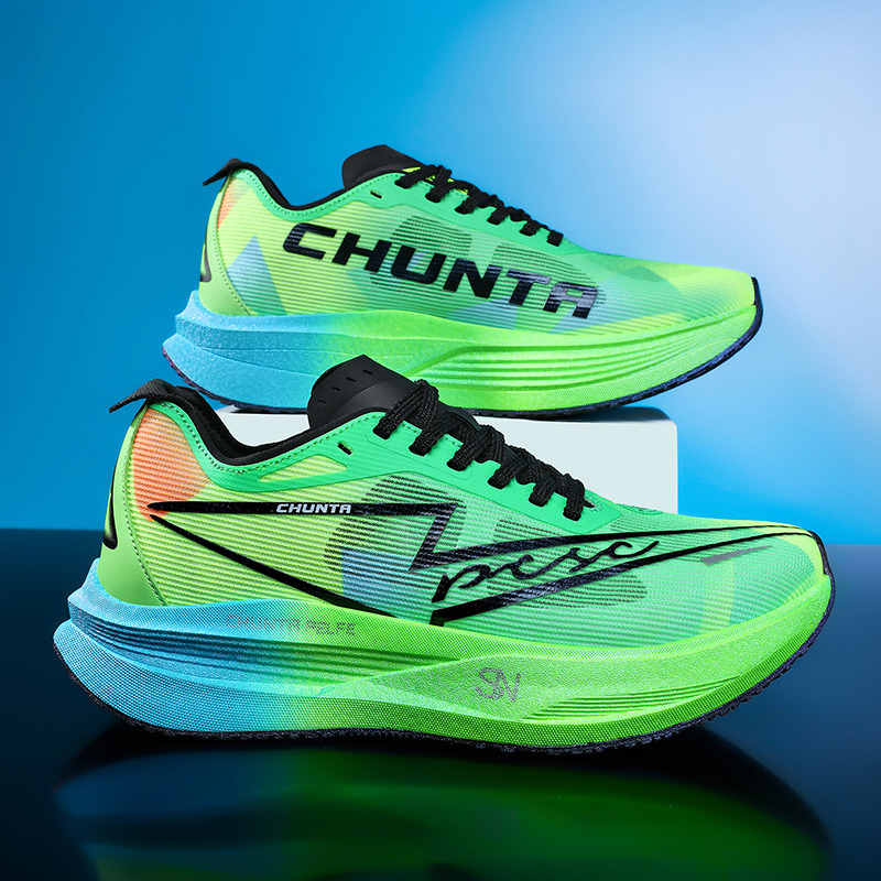 Carbon Plate Marathon Racing Shoes - รองเท้าวิ่งแบบมีแผ่นคาร์บอนน้ำหนักเบาพิเศษ ระบายอากาศได้ดี ซับแรงกระแทก เหมาะสำหรับการฝึกซ้อมมาราธอนและการวิ่งระยะไกล