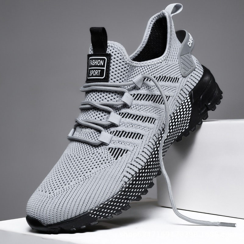Shock Absorbing Gym Trainers - รองเท้าวิ่งสำหรับผู้ชาย รองเท้าผ้าใบระบายอากาศสำหรับผู้ชาย น้ำหนักเบา รองเท้าเทนนิสชาย รองเท้าออกกำลังกาย รองเท้าเดินป่า
