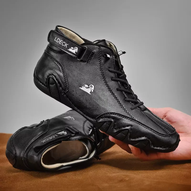 Waterproof Goretex Running Shoes - รองเท้าโลฟเฟอร์ผู้ชายกันลื่นแฟชั่นอเนกประสงค์ธุรกิจแบนด้านบนรองเท้าระบายอากาศได้นุ่มสบาย Soled รองเท้าอย่างเป็นทางการ