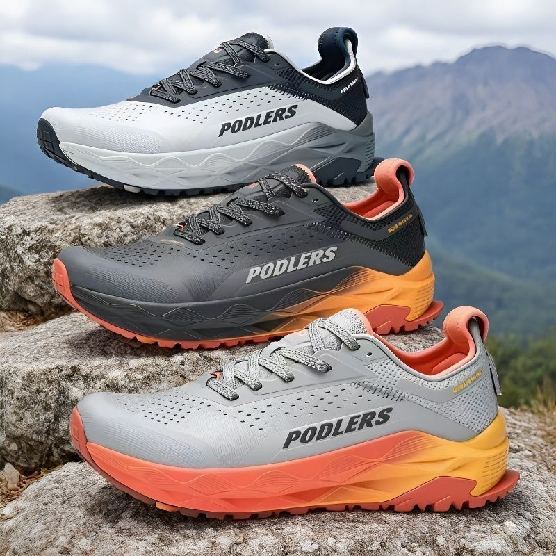 Anti Slip Trail Running Sneakers - รองเท้าวิ่งออฟโรดทรงกว้าง แบรนด์แท้ ใส่สบาย พื้นหนา สำหรับคู่รัก เหมาะสำหรับเดิน
