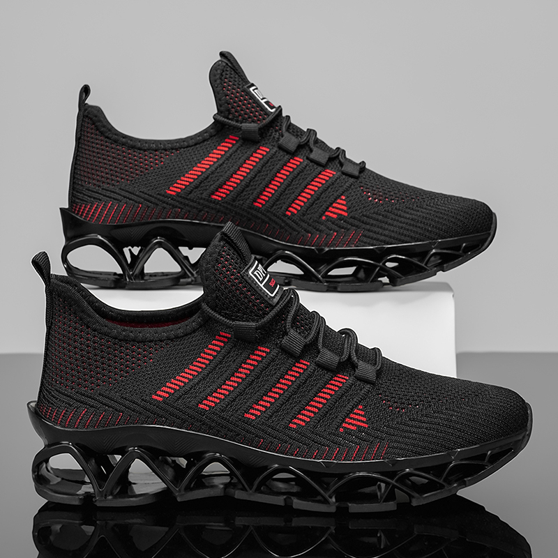 Shock Absorbing Gym Trainers - รองเท้าผู้ชาย รองเท้าผ้าใบลำลองสำหรับผู้ชาย น้ำหนักเบา ระบายอากาศได้ดี รองเท้าวิ่ง รองเท้ากันกระแทก