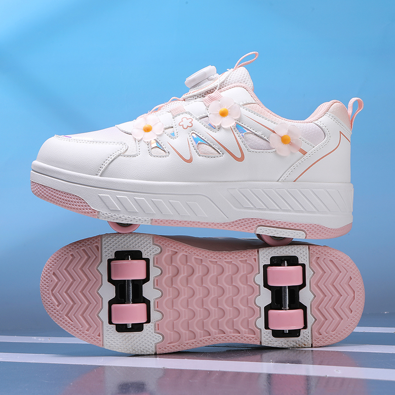 Sneakers - รองเท้าสเก็ตเด็กแบบมีล้อ 4 ล้อ แฟชั่น ของขวัญ คุณภาพสูง
