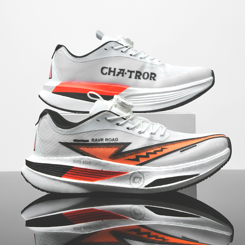 Lightweight Road Running Shoes - รองเท้าวิ่งถนนแบบลำลองแผ่นคาร์บอนเต็มความยาวระดับไฮเอนด์ที่ทันสมัย ​​สวมใส่สบาย น้ำหนักเบา ระบายอากาศได้ดี ดูดซับแรงกระแทก และทนทานต่อการสึกหรอ