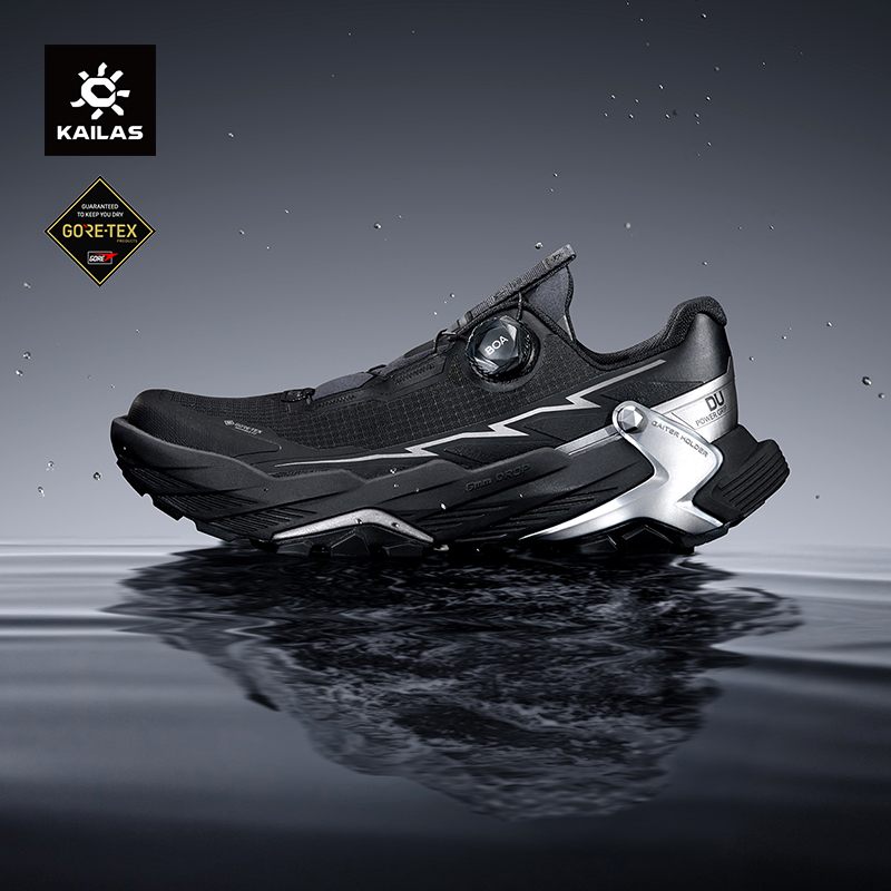 Waterproof Goretex Running Shoes - รองเท้าวิ่งเทรล KAILAS FUGA BLACK SOLITUDE DU
