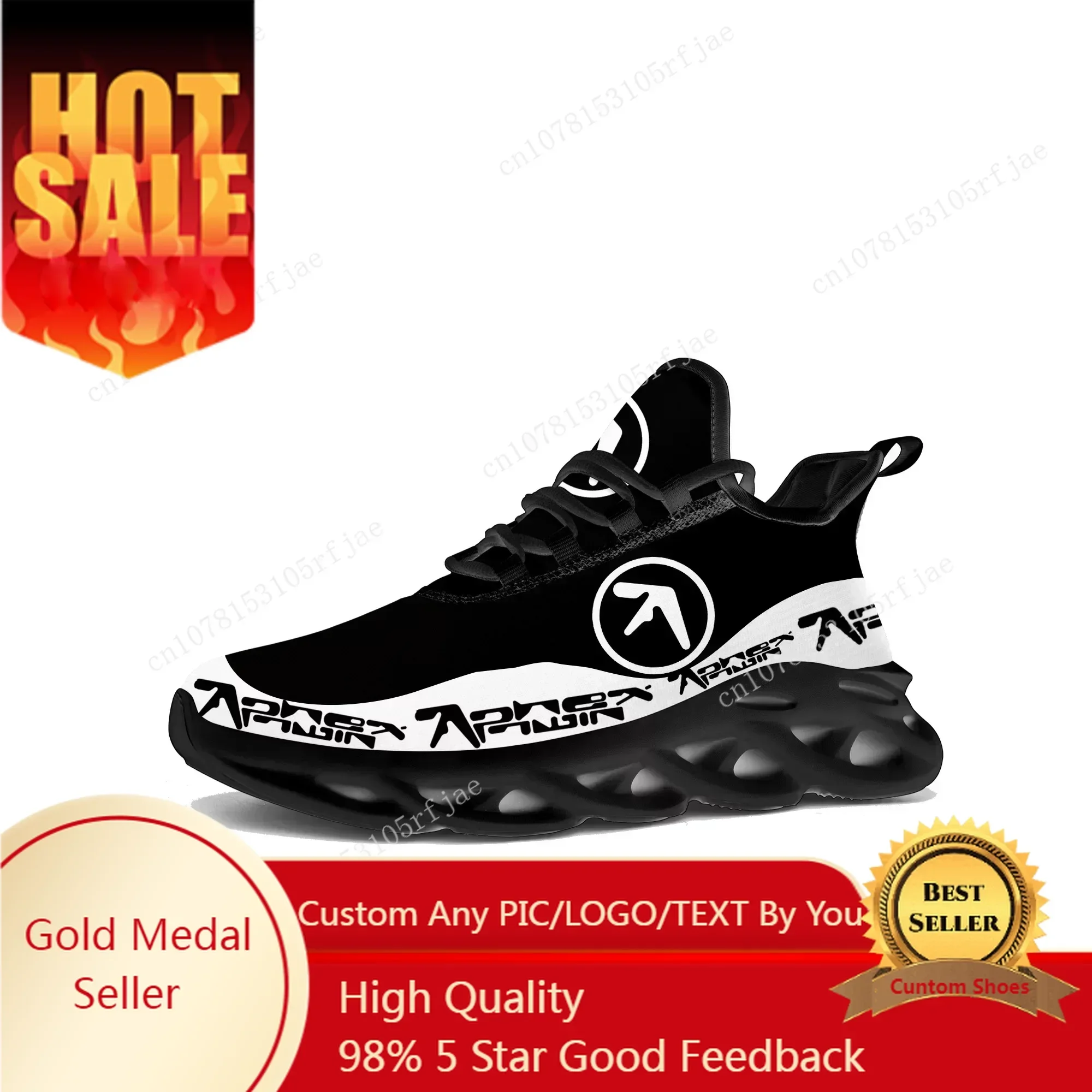 Running Shoes - รองเท้าผ้าใบ Aphex Twin Flats สำหรับผู้ชายและผู้หญิง รองเท้ากีฬา