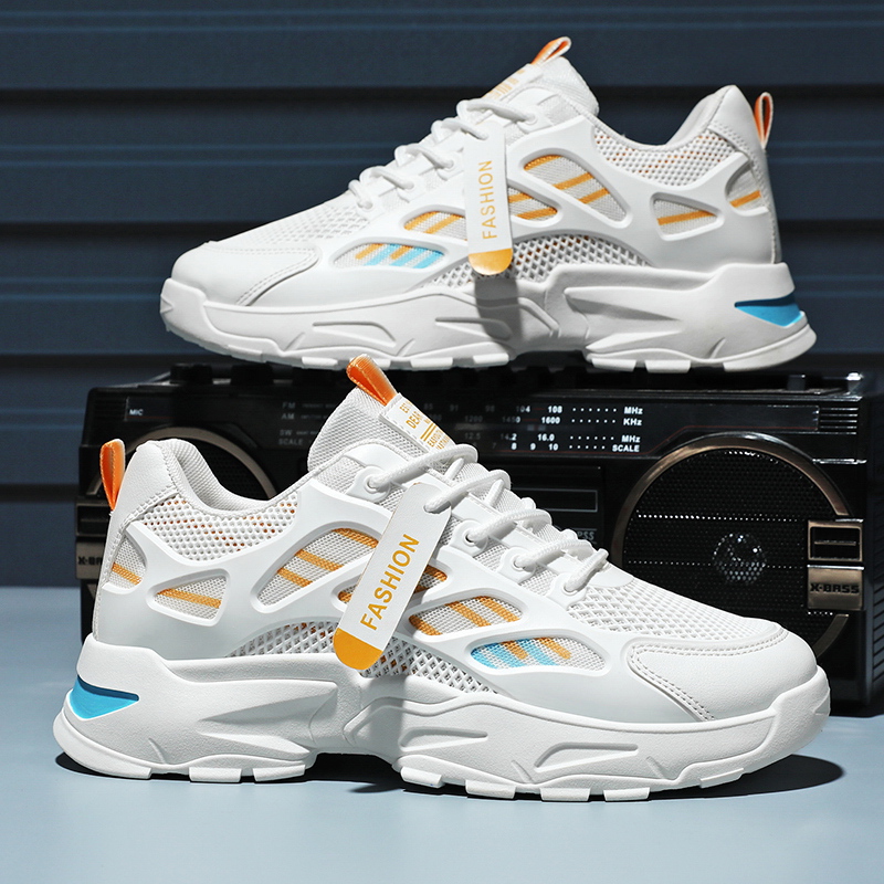 Shock Absorbing Gym Trainers - รองเท้าผ้าใบแบบผูกเชือกพื้นหนาสำหรับพักผ่อนในสวนหลังบ้าน พื้นกันลื่น ซับแรงกระแทก เหมาะสำหรับออกกำลังกายทุกวัน สวนสาธารณะ ชายหาด