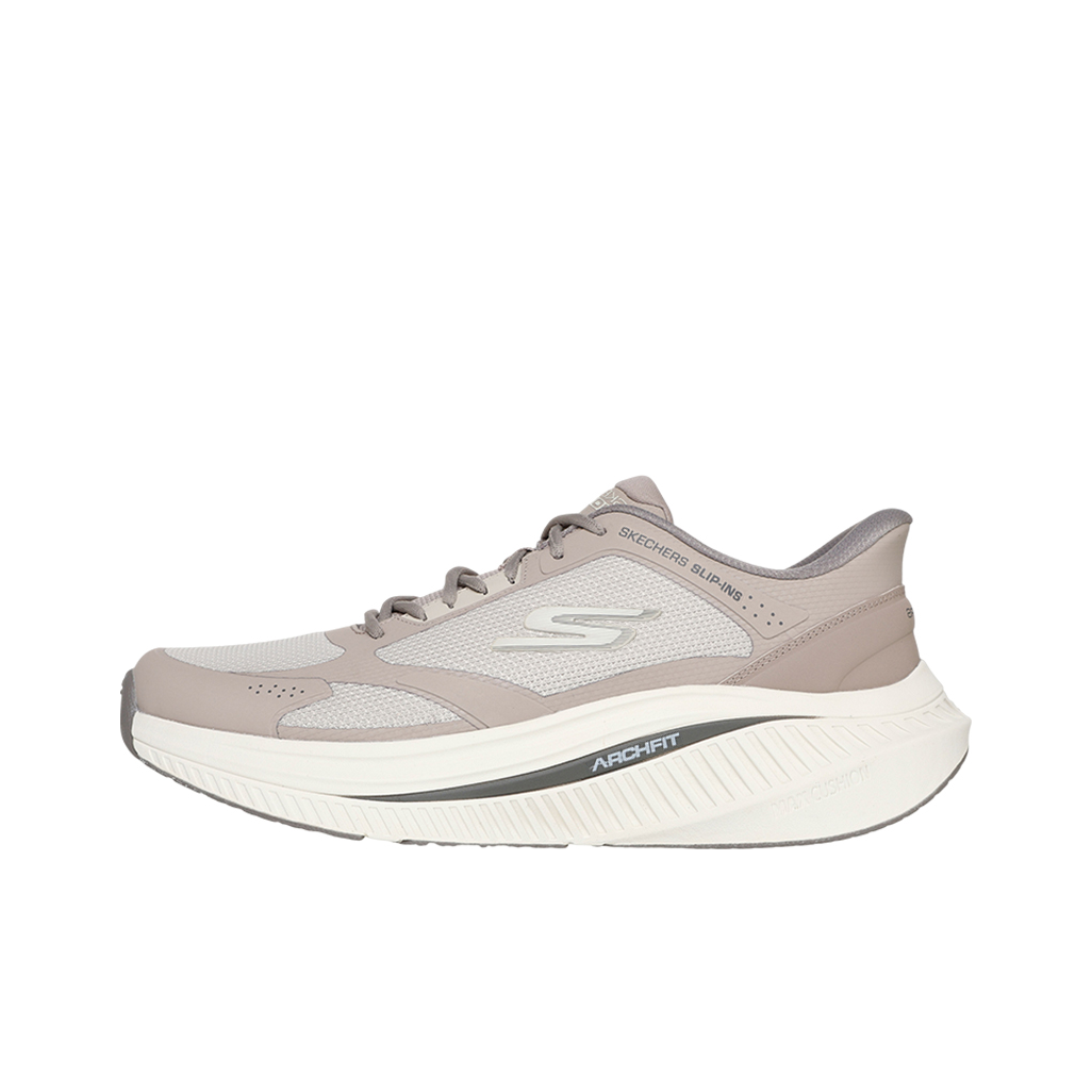 Running Shoes - รองเท้าวิ่ง Skechers Slip-ins แบบหุ้มข้อต่ำสำหรับผู้ชาย สีน้ำตาลอ่อน รุ่น