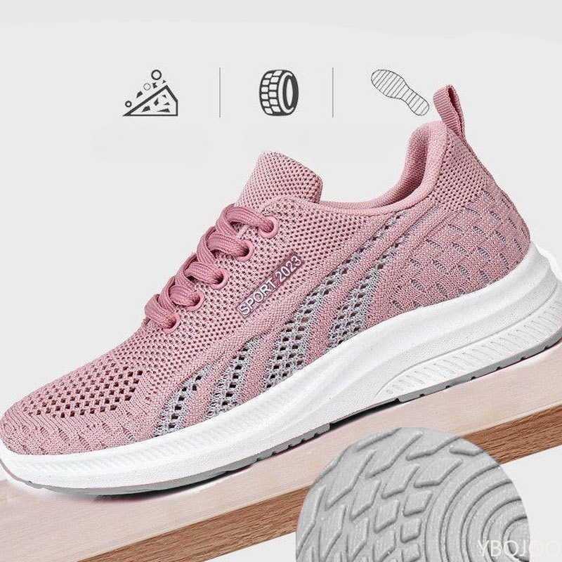 รองเท้าผ้าใบผู้หญิงแฟชั่นฤดูใบ - Breathable Mesh Athletic Shoes บทวิจารณ์และราคา