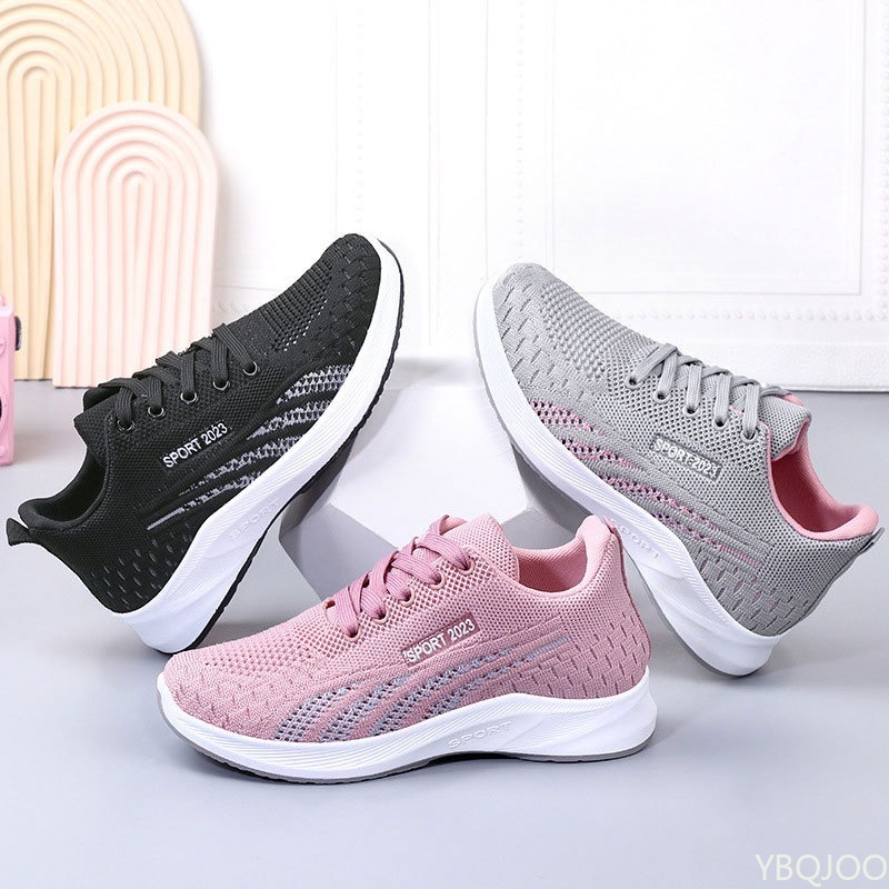 รองเท้าผ้าใบผู้หญิงแฟชั่นฤดูใบ - Breathable Mesh Athletic Shoes บทวิจารณ์และราคา