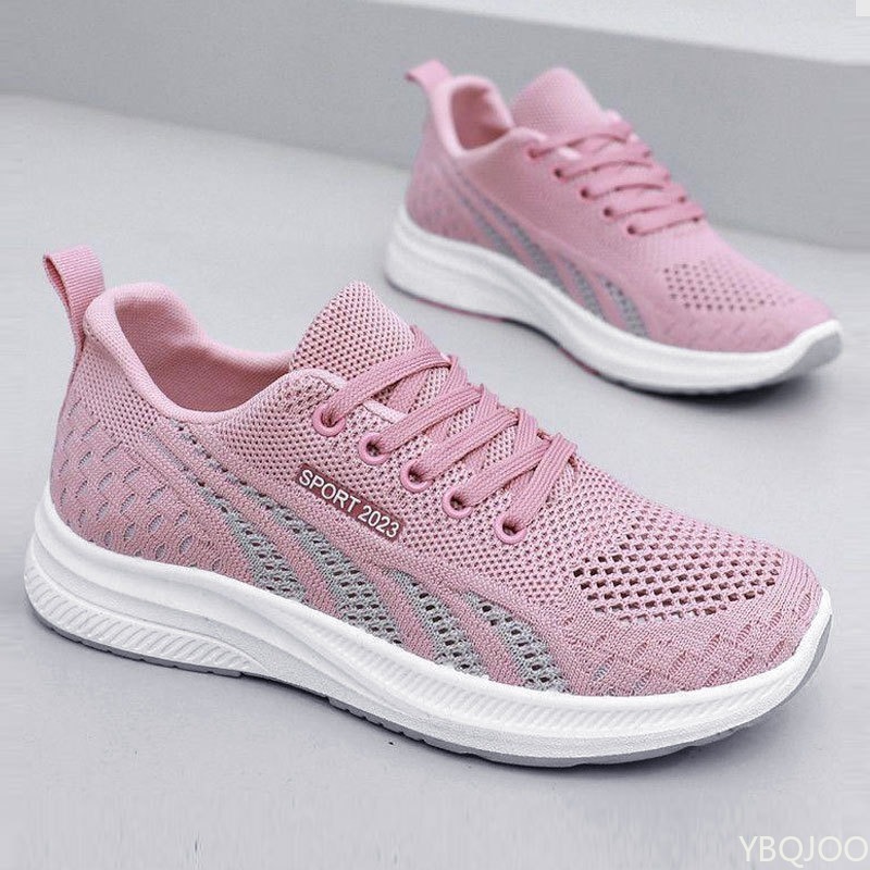 รองเท้าผ้าใบผู้หญิงแฟชั่นฤดูใบ - Breathable Mesh Athletic Shoes บทวิจารณ์และราคา