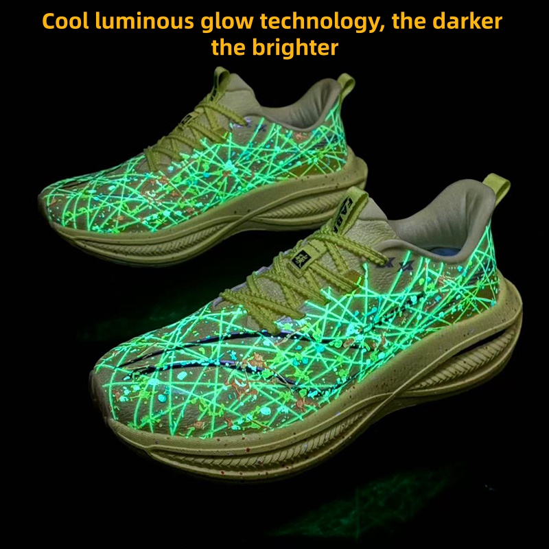 รองเท้าวิ่งผู้ชายรุ่นใหม่ รองเ - Reflective Night Running Shoes บทวิจารณ์และราคา