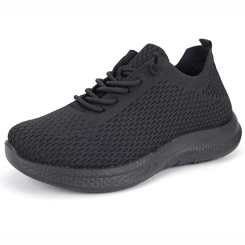 รองเท้าผ้าใบผู้หญิงสำหรับฤดูร้ - Knit Fabric Lace Up Sneakers บทวิจารณ์และราคา