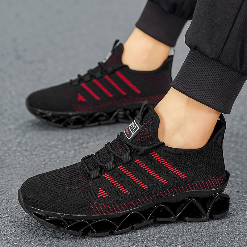 รองเท้าผู้ชาย รองเท้าผ้าใบลำลอ - Shock Absorbing Gym Trainers บทวิจารณ์และราคา