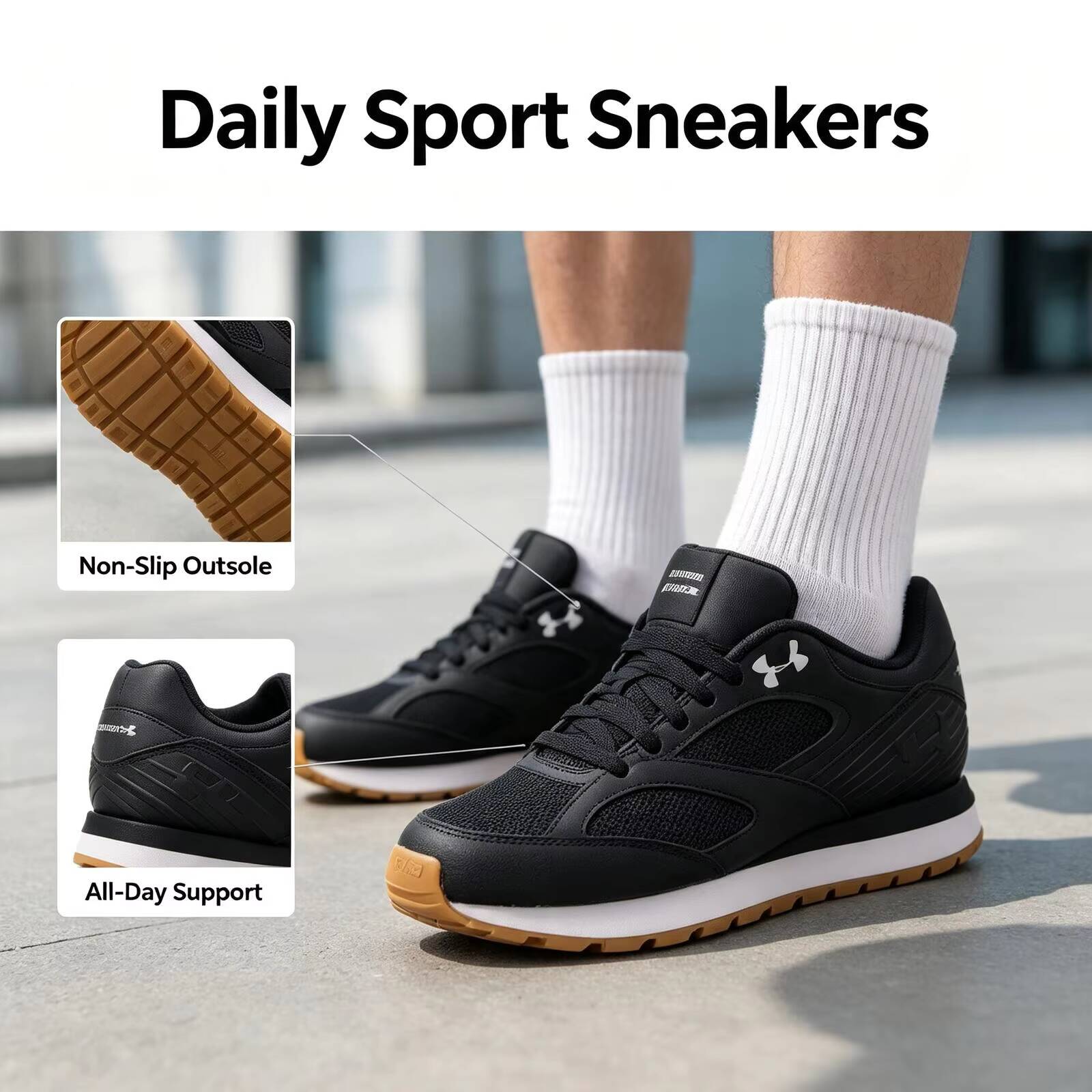 รองเท้าวิ่งแบบ Low-Top รุ่นใหม - Air Cushion Jogger Shoes Men บทวิจารณ์และราคา