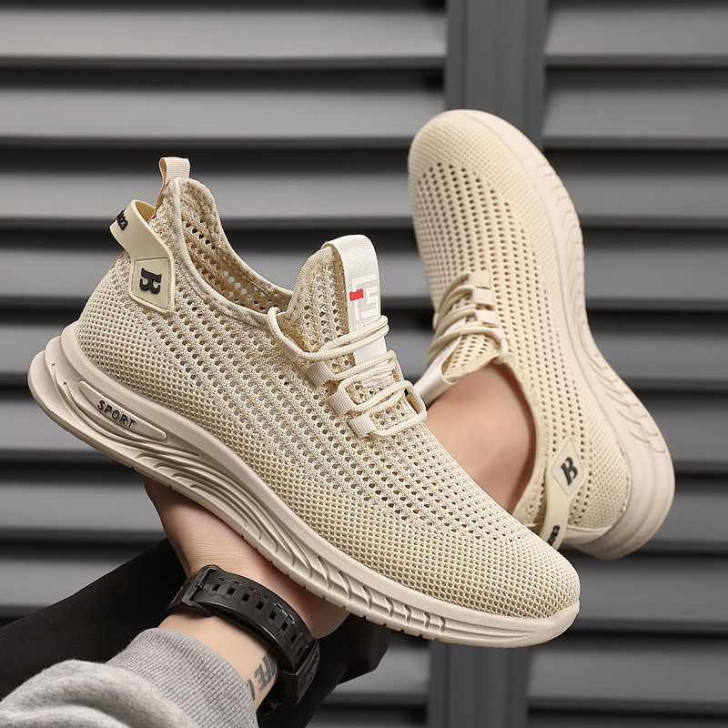 รองเท้าผ้าใบถักตาข่ายน้ำหนักเบ - Shock Absorbing Gym Trainers บทวิจารณ์และราคา