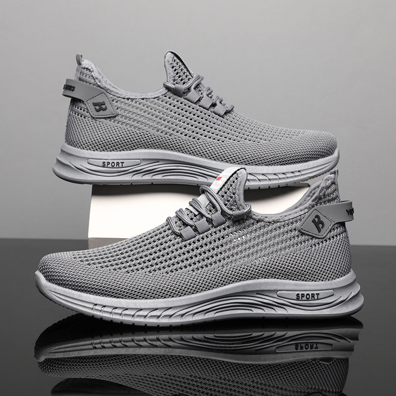 รองเท้าผ้าใบถักตาข่ายน้ำหนักเบ - Shock Absorbing Gym Trainers บทวิจารณ์และราคา