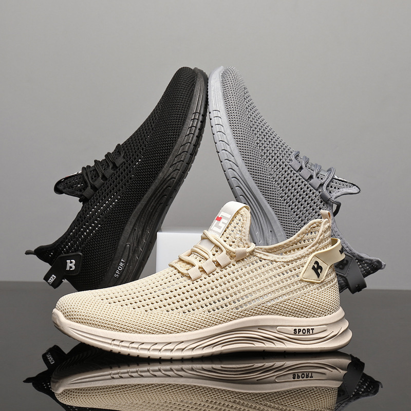 รองเท้าผ้าใบถักตาข่ายน้ำหนักเบ - Shock Absorbing Gym Trainers บทวิจารณ์และราคา