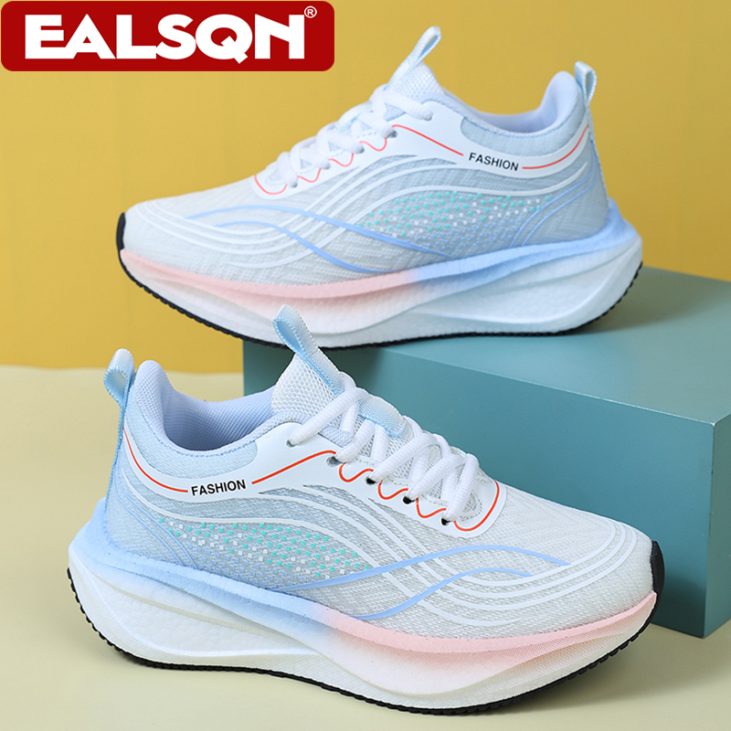 รองเท้าผ้าใบสีขาวน้ำหนักเบา ระ - Breathable Mesh Athletic Shoes บทวิจารณ์และราคา