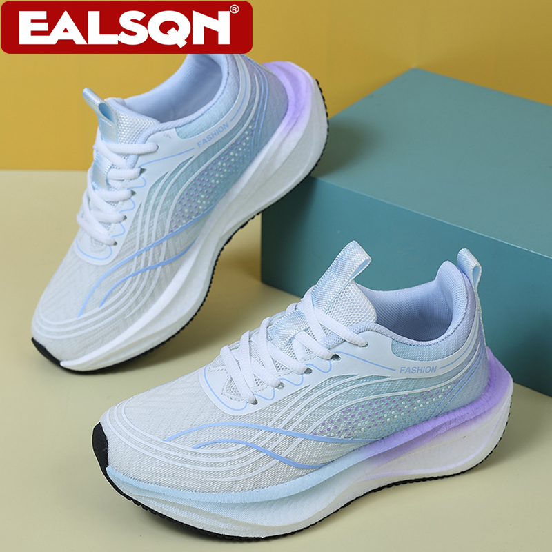 รองเท้าผ้าใบสีขาวน้ำหนักเบา ระ - Breathable Mesh Athletic Shoes บทวิจารณ์และราคา