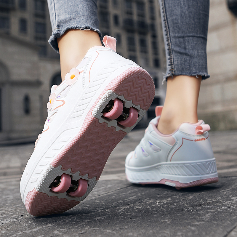รองเท้าสเก็ตเด็กแบบมีล้อ 4 ล้อ - Sneakers บทวิจารณ์และราคา