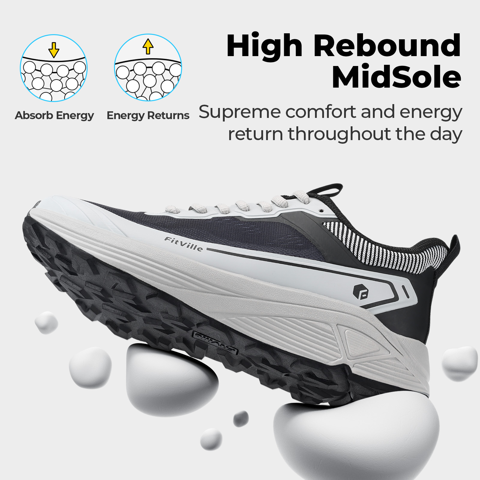 ฟิตวิลล์ ไวด์ รองเท้ากีฬา รองเ - Anti Slip Trail Running Sneakers บทวิจารณ์และราคา